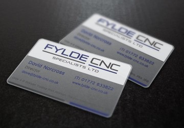 Fylde CNC plastic business cards